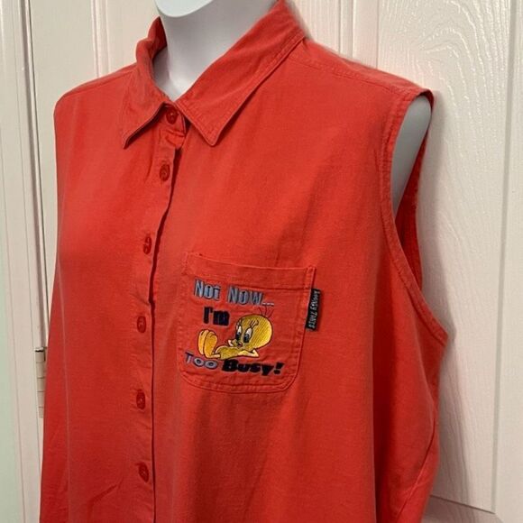 Looney Tunes 90's #Tweety Bird sleeveless Shirt. Size XL - Picture 3 of 4